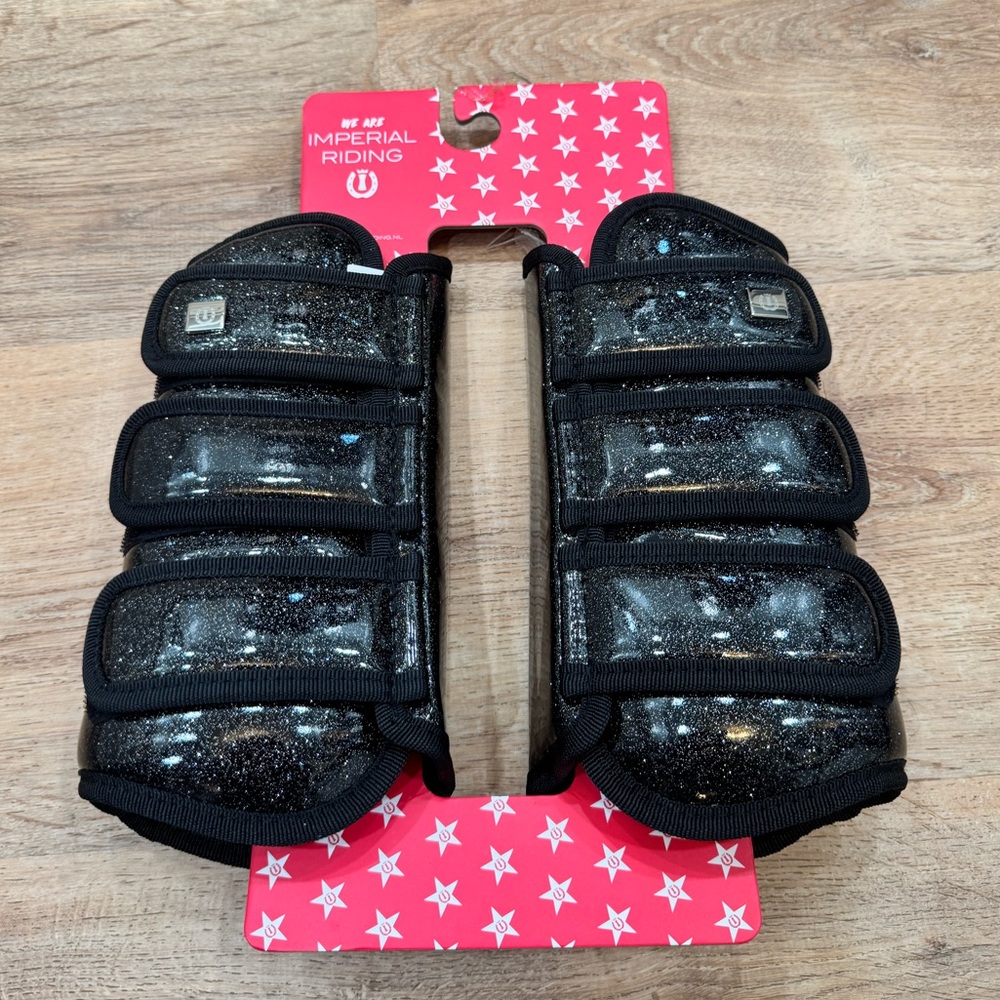 NWOT beautiful sparkly, black, brushing boots size full